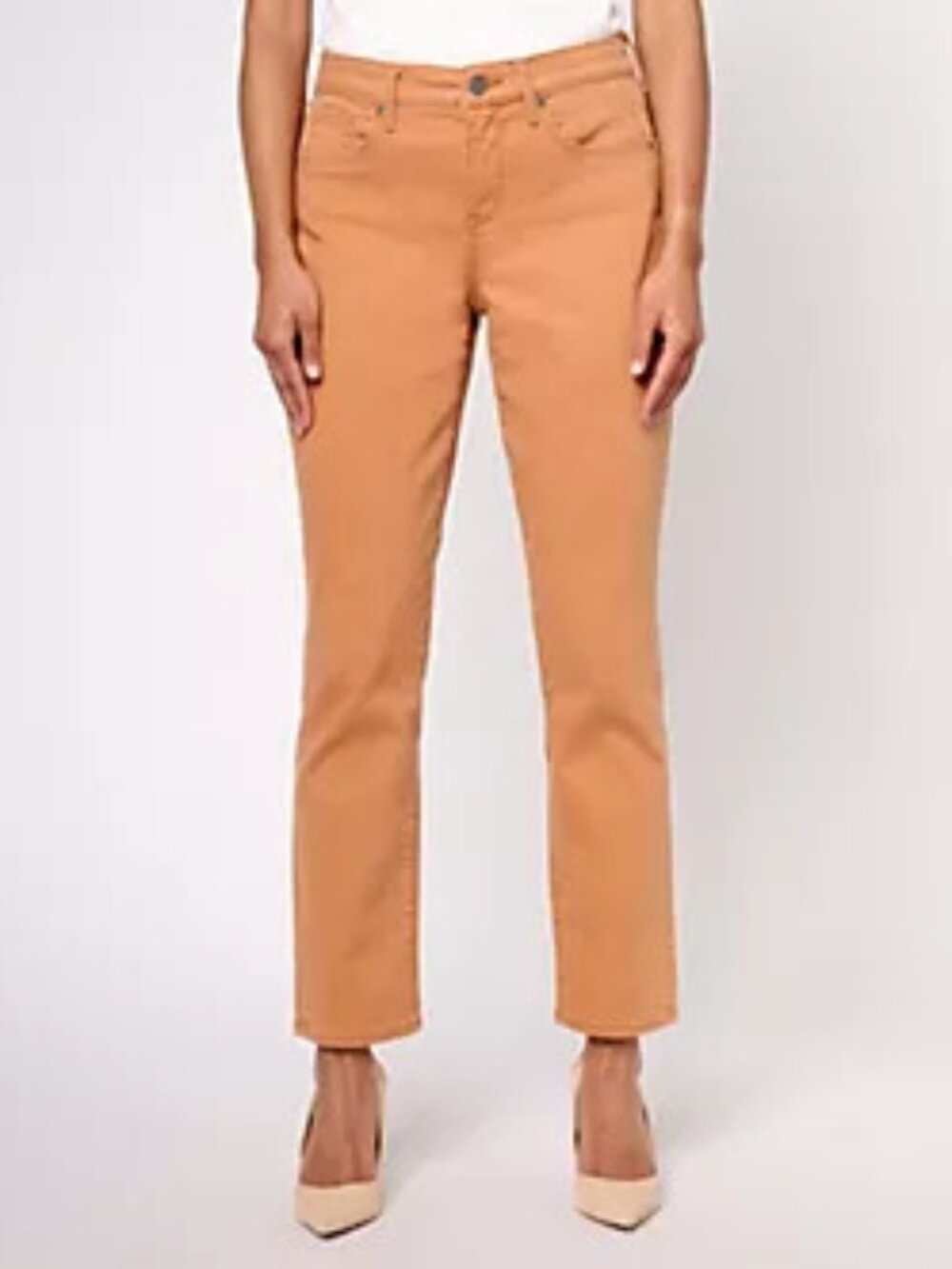 NWT NYDJ tall Margot girlfriend jeans in rust brown (0T)